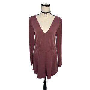 Forever 21 Romper | Long Sleeve, Plus Size, Mauve